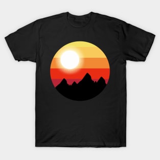 Retro Sun and mountains T-Shirt